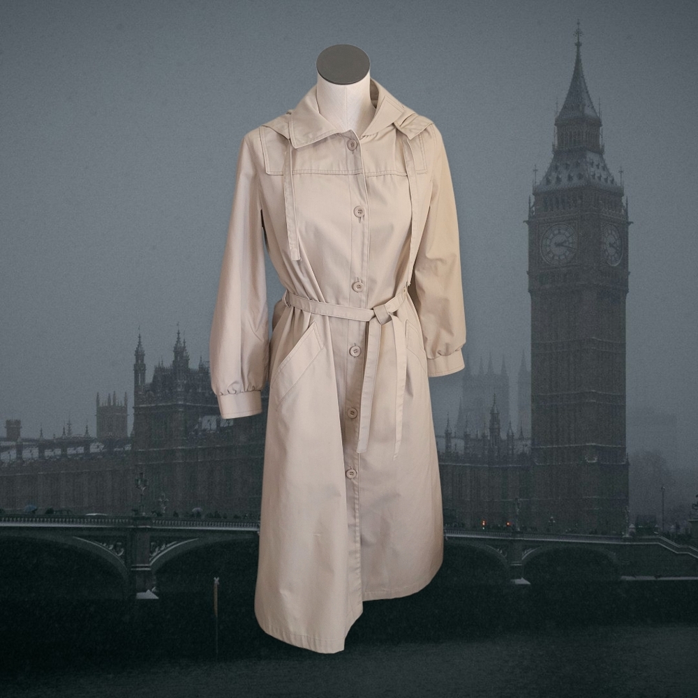 Vintage London Fog Beige Women's Trench Coat
